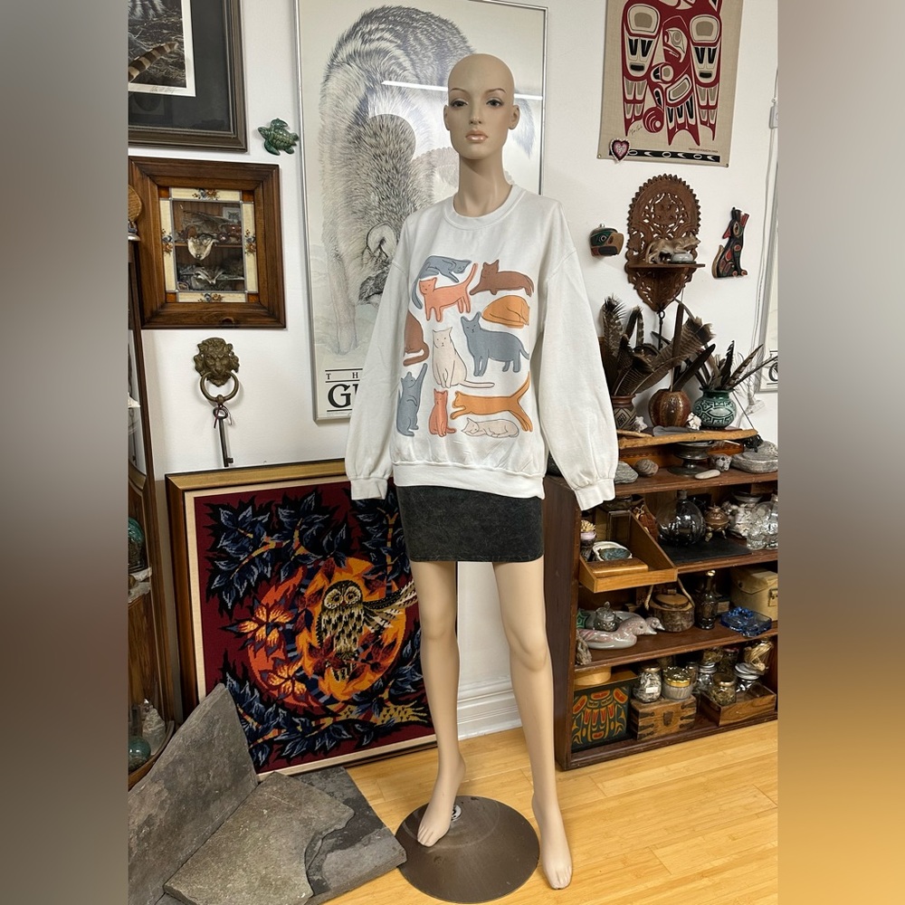 Kitty Cats Crewneck Pullover  Sweatshirt